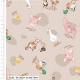 The Craft Cotton Co. 100% Cotton Farmyard Friends Family Cotton Fabric 110cm Wide Fabric for Quilting, Dressmaking, Patchwork